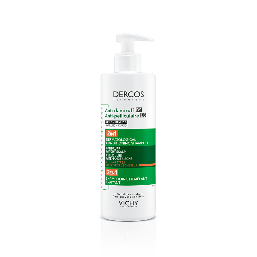 DERCOS CHAMPU ACONDICIONADOR ANTICASPA DS 2 EN 1 390 ML