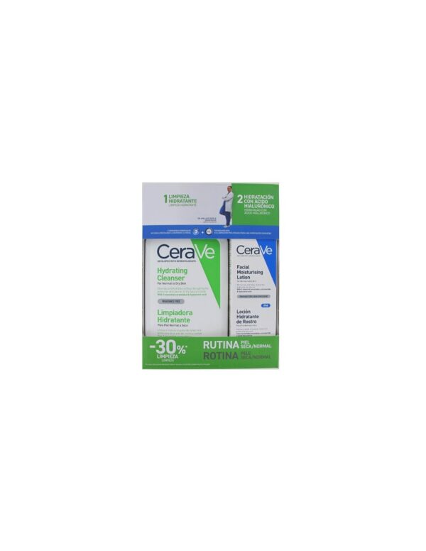CERAVE RUTINA LIMPIADORA HIDRATANTE 236ML/473ML + LOCION HIDRATANTE DE ROSTRO